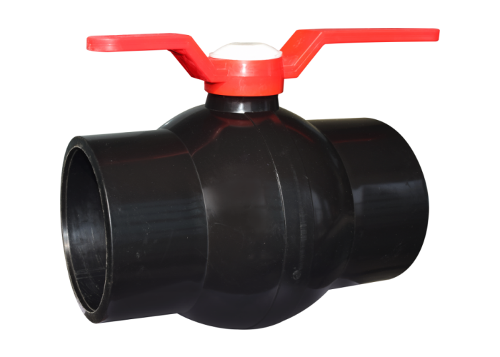 Long Handle Solid Ball Valve Black MS Plate five inch