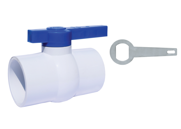 Plus UPVC Ball Valve Long handle Ms Plate