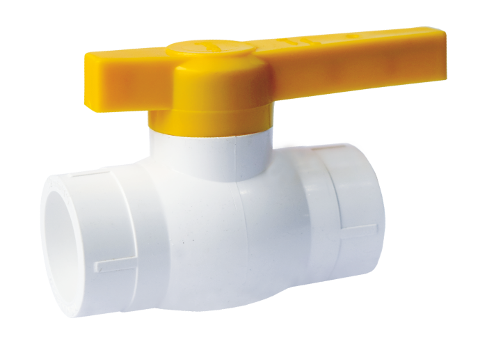 PVC Ball Valve Long Handle White