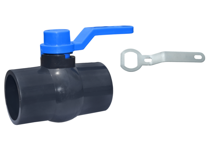 RPVC Long Handle Ball Valve Black MS Plate (Drip Valve)