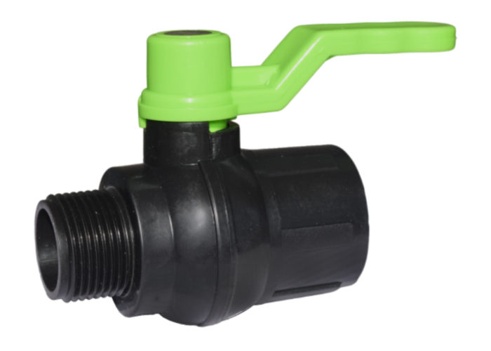 Solid Male-Female Ball Valve Black