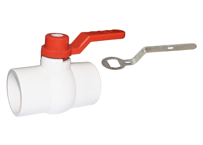 UPVC Ball Valve Long Handle Red